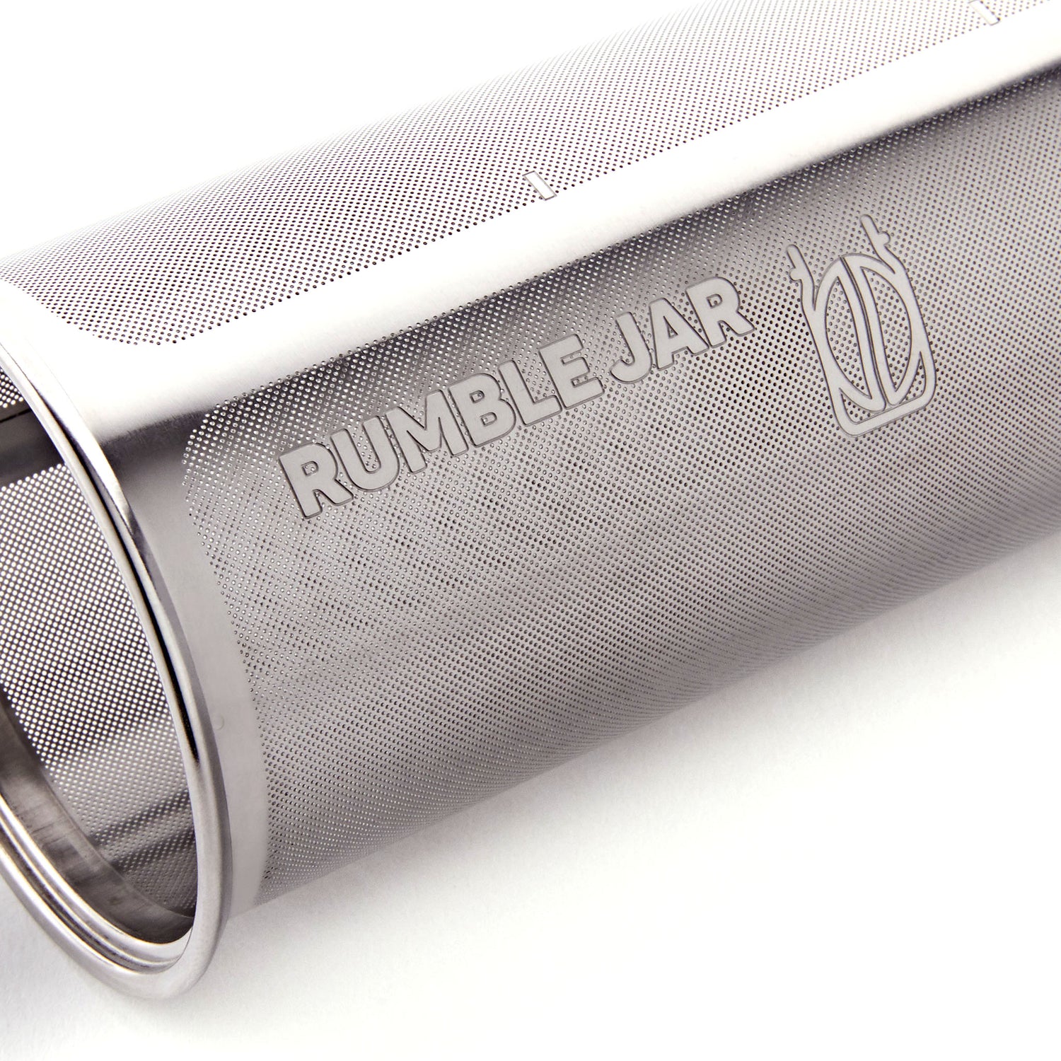 Rumble Jar's stainless steel construction is far more durable than typical mesh filters