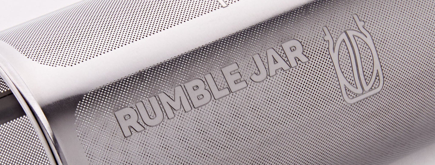 Rumble Jar features a sturdy etched filter design