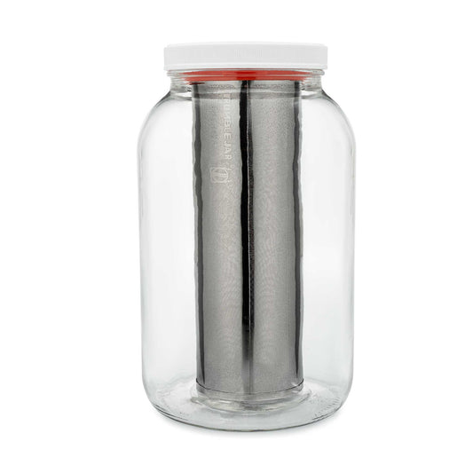 Rumble Jar - Next-Gen Cold Brew Coffee Maker for Mason Jars - 200 Micron Filter Is Ideal for Coarse Grounds & Stronger Coffee
