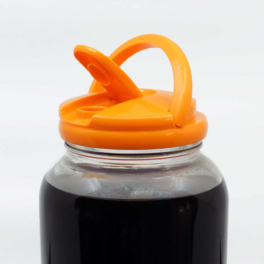 Gallon Flip-Up Pour Lid with Cap and Handle Raised