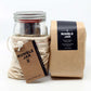 Rumble Jar 32oz brewing kit with bag of coarse grounds 