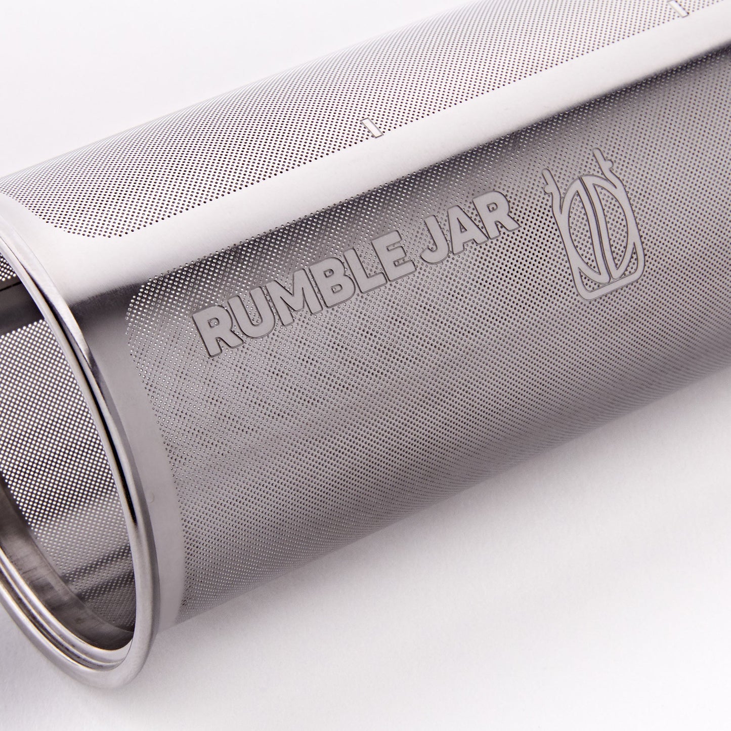 Rumble Jar features a sturdy etched filter design
