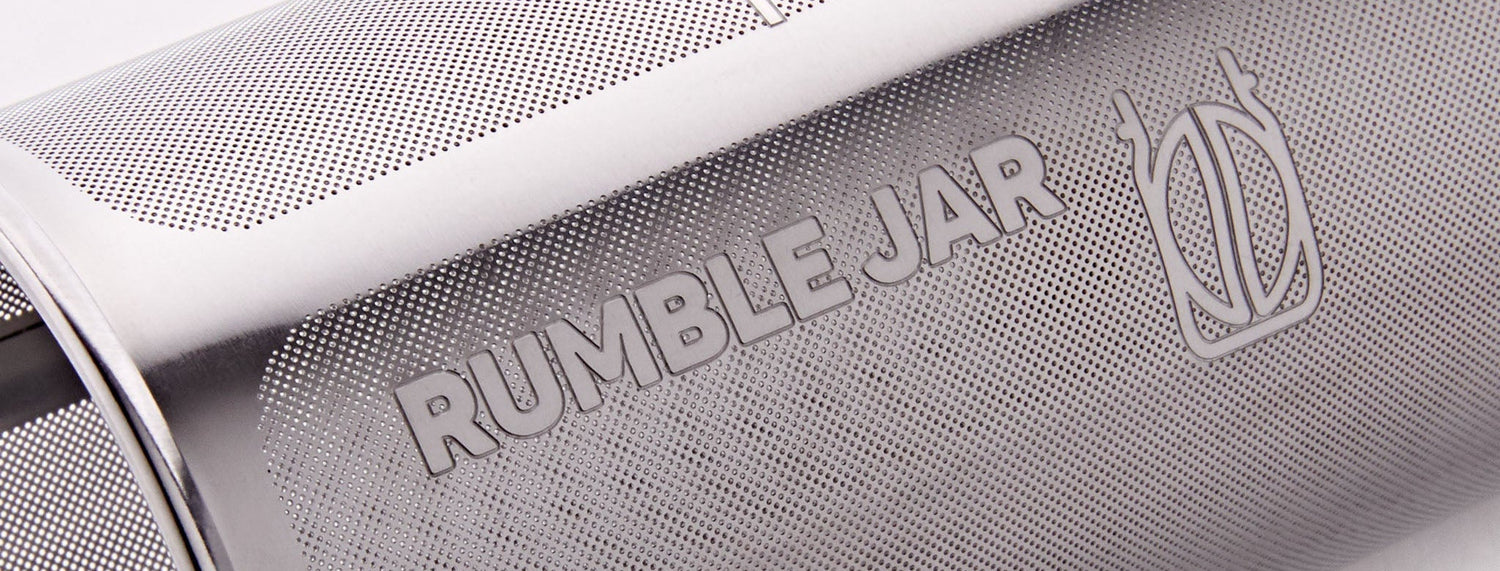Rumble Jar features a sturdy etched filter design